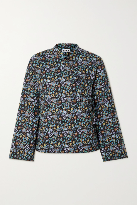 유럽직배송 릭소 자켓 RIXO Rhae quilted floral-print cotton wrap jacket 24772899113151083