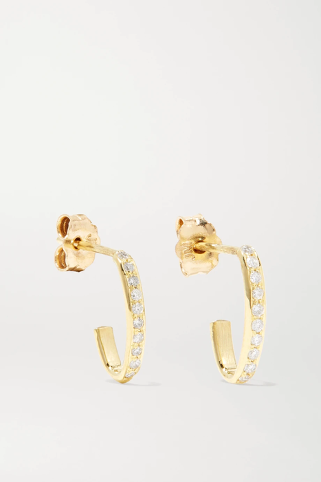 유럽직배송 제니퍼메이어 귀걸이 JENNIFER MEYER Edith 18-karat gold diamond hoop earrings 19971654707414124