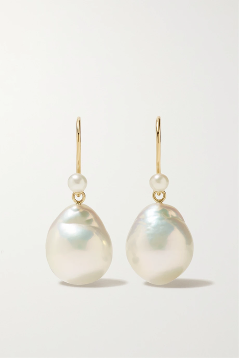 유럽직배송 미즈키 귀걸이 MIZUKI 14-karat gold pearl earrings 25185454457041154