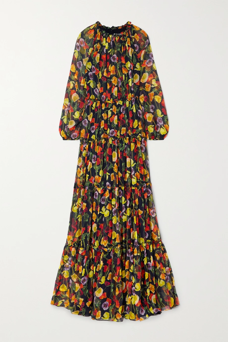 유럽직배송 제이슨우 JASON WU COLLECTION Tiered floral-print silk-crepon gown 25185454456040397