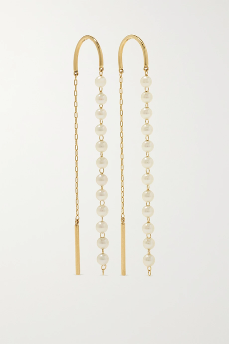 유럽직배송 미즈키 귀걸이 MIZUKI 14-karat gold pearl earrings 4394988609263241