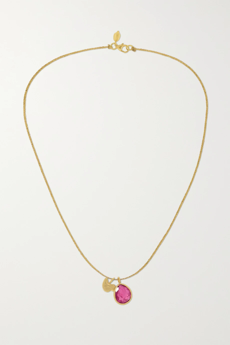 유럽직배송 PIPPA SMALL 18-karat gold tourmaline necklace 6630340699179537