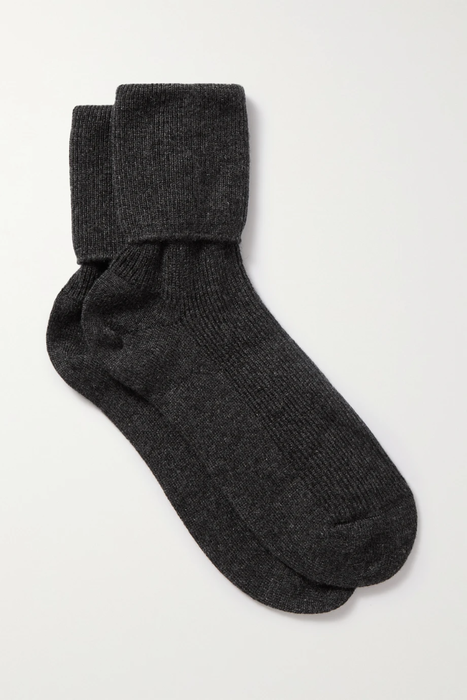 유럽직배송 JOHNSTONS OF ELGIN Ribbed cashmere socks 15546005222018843