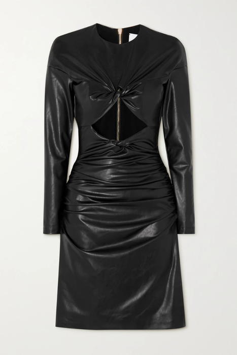 유럽직배송 할펀 미니원피스 HALPERN Cutout twist-front faux leather mini dress 24772899113258142