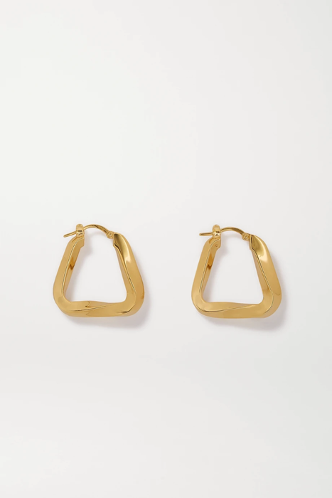 유럽직배송 보테가베네타 BOTTEGA VENETA Gold-plated hoop earrings 16494023980881592