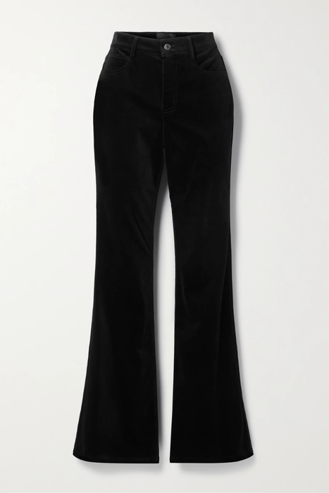유럽직배송 닐리로탄 팬츠 NILI LOTAN Celia cotton-blend velvet straight-leg pants 27086482323077865
