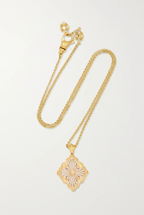 유럽직배송 부첼라티 목걸이 BUCCELLATI Opera Tulle 18-karat gold malachite necklace 2204324140909929