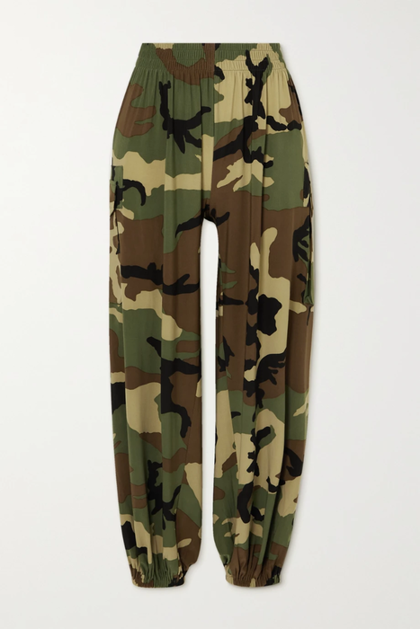 유럽직배송 노르마카말리 NORMA KAMALI Camouflage-print stretch-jersey track pants 24772899113602932