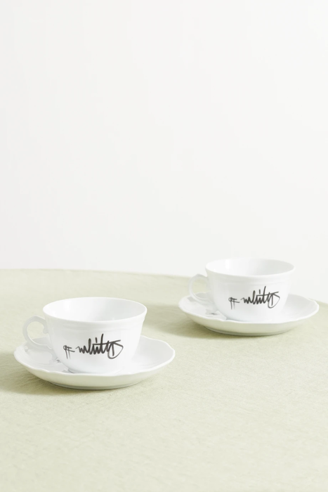 유럽직배송 GINORI + Off-White printed porcelain tea cup and saucer set 28941591746382506