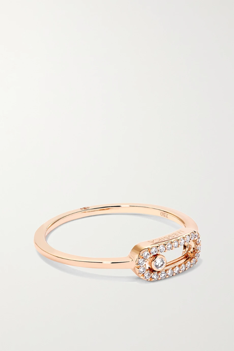 유럽직배송 MESSIKA Move Uno 18-karat rose gold diamond ring 24062987016694969