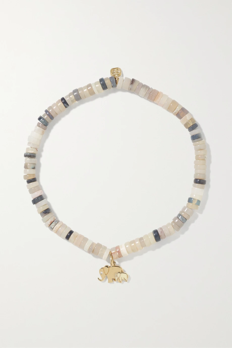 유럽직배송 시드니에반 팔찌 SYDNEY EVAN Elephant Family 14-karat gold, enamel, opal and diamond bracelet 22250442025689428