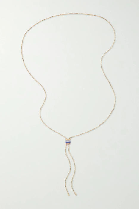 유럽직배송 부쉐론 목걸이 BOUCHERON Quatre Blue Edition Mini 18-karat yellow, white and rose gold, ceramic and diamond necklace 17411127375726836