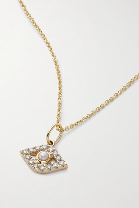 유럽직배송 시드니에반 목걸이 SYDNEY EVAN 14-karat gold, pearl and diamond necklace 17411127376972579