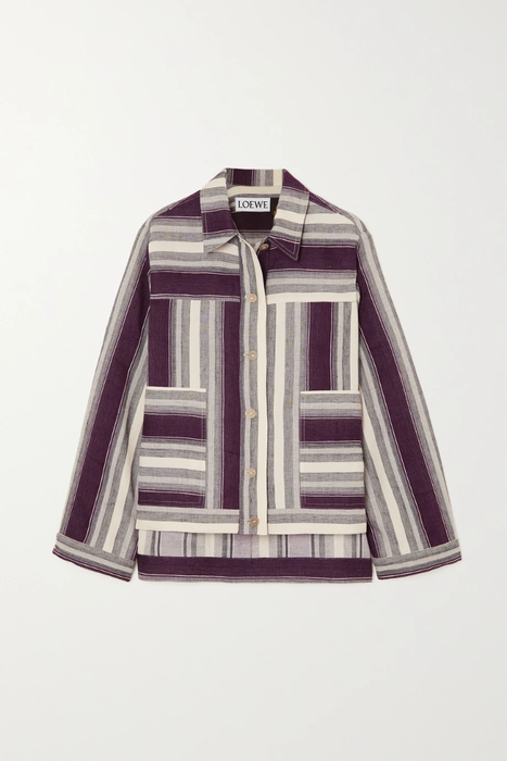유럽직배송 로에베 LOEWE Striped linen and cotton-blend jacket 10163292708814609