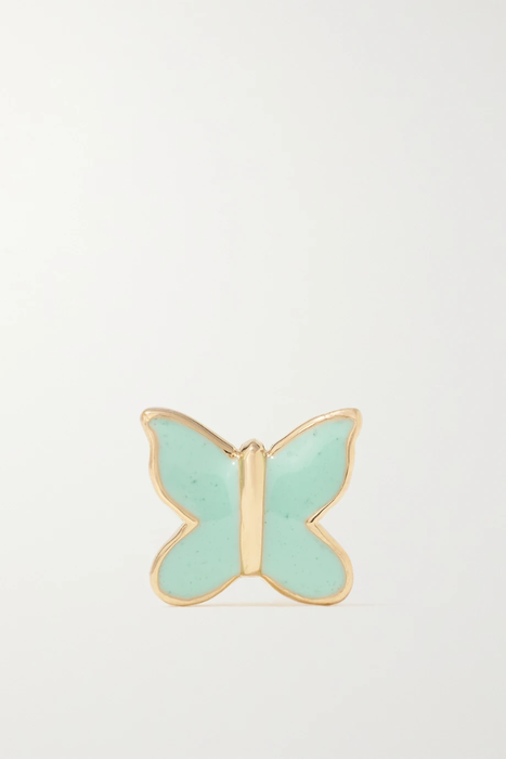 유럽직배송 앨리슨루 싱글 귀걸이 ALISON LOU Butterfly 14-karat gold and enamel single earring 18706561955694155