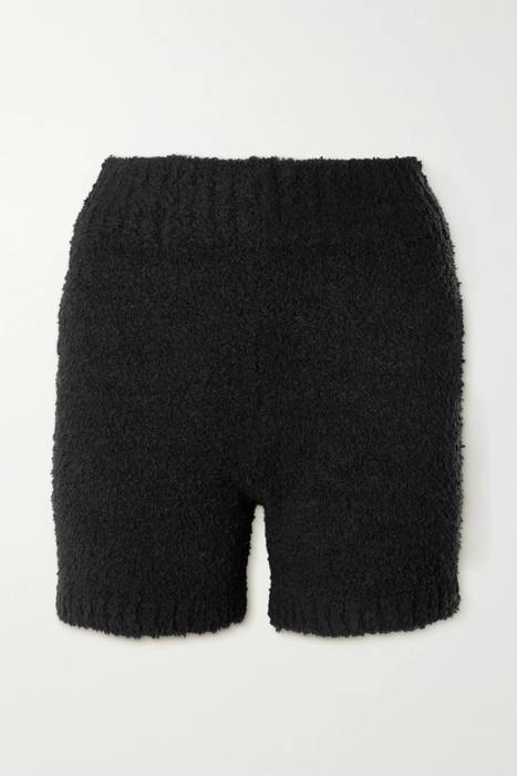 유럽직배송 SKIMS Cozy Knit bouclé shorts - Onyx 25372685655715248