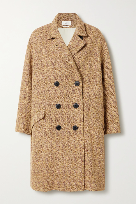 유럽직배송 이자벨마랑에뚜왈 ISABEL MARANT ÉTOILE Cilika double-breasted herringbone wool-blend coat 24665545640578168