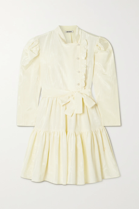 유럽직배송 바체바 BATSHEVA + Laura Ashley Sadie belted ruffled printed cotton mini dress 25185454455689598