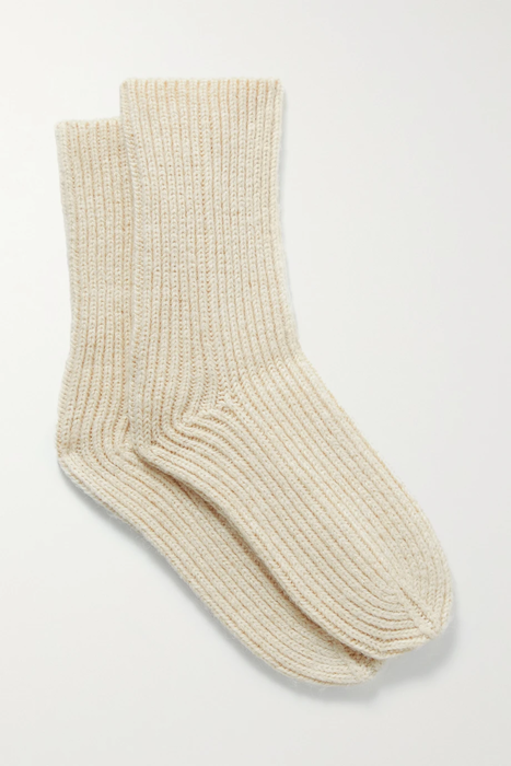 유럽직배송 에버제이 EBERJEY Ribbed-knit socks 24665545640643544