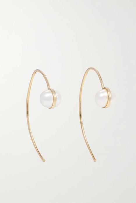 유럽직배송 멜리사조이매닝 귀걸이 MELISSA JOY MANNING Wishbone 14-karat recycled gold pearl earrings 17411127376634009