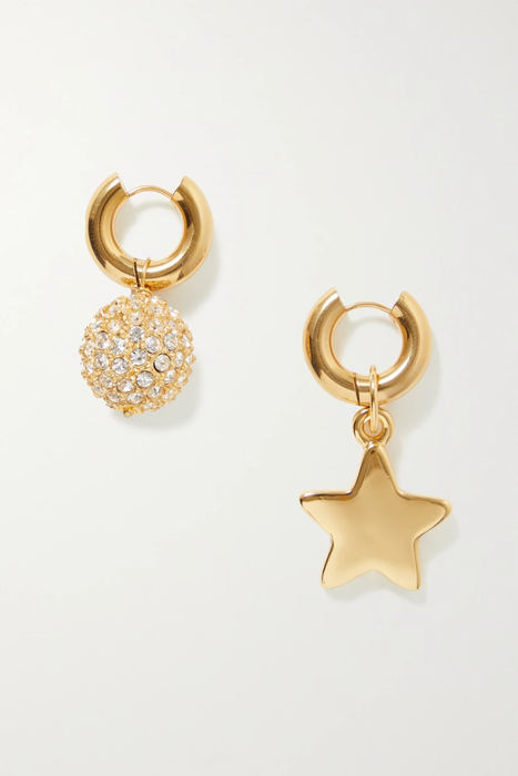 유럽직배송 타임리스펄리 귀걸이 TIMELESS PEARLY Gold-plated crystal hoop earrings 25185454457237271