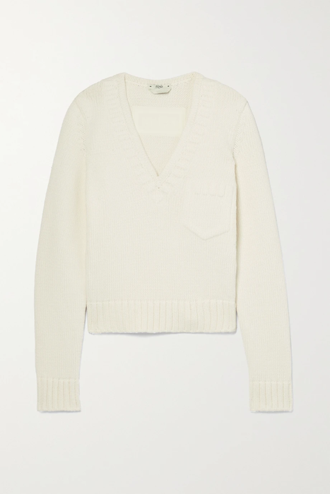 유럽직배송 펜디 스웨터 FENDI Cropped cotton-blend sweater 2204324138704716