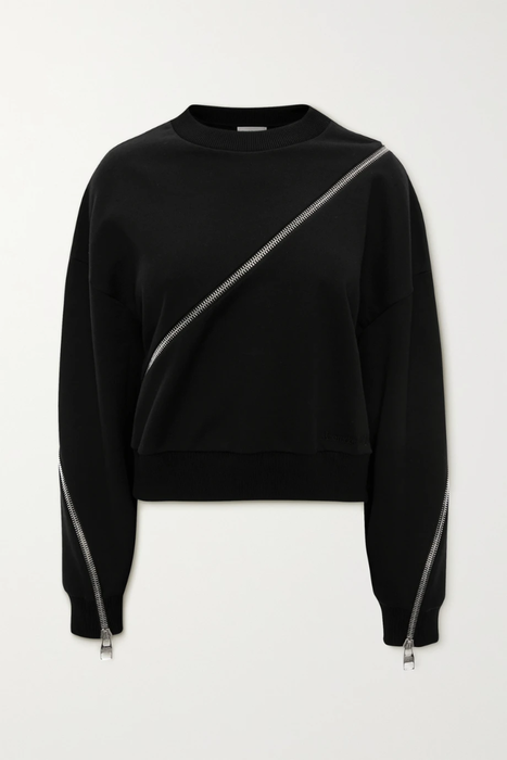 유럽직배송 알렉산더맥퀸 스웻셔츠 ALEXANDER MCQUEEN Zip-detailed cotton-jersey sweatshirt 25185454456129505