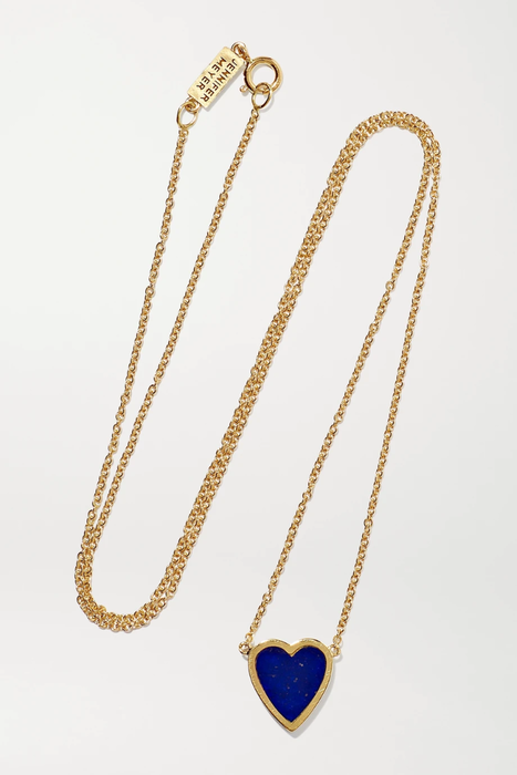 유럽직배송 제니퍼메이어 목걸이 JENNIFER MEYER Mini Heart 18-karat gold lapis lazuli necklace 19971654707414142