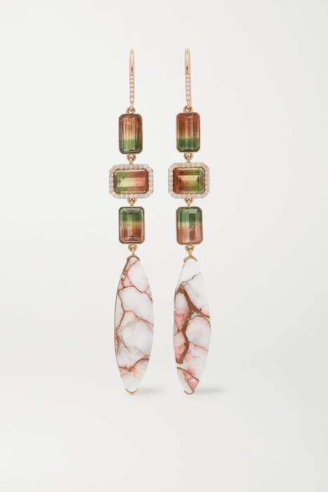 유럽직배송 Guita M 18-karat rose gold multi-stone earrings 665933303564448