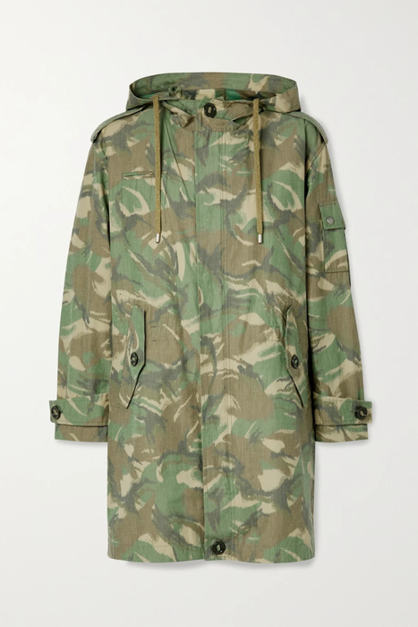 유럽직배송 생로랑 SAINT LAURENT Hooded camouflage-print cotton-blend parka 22527730566238148