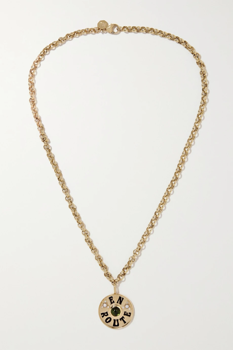 유럽직배송 MARLO LAZ En Route 14-karat gold, enamel and multi-stone necklace 560971904226659