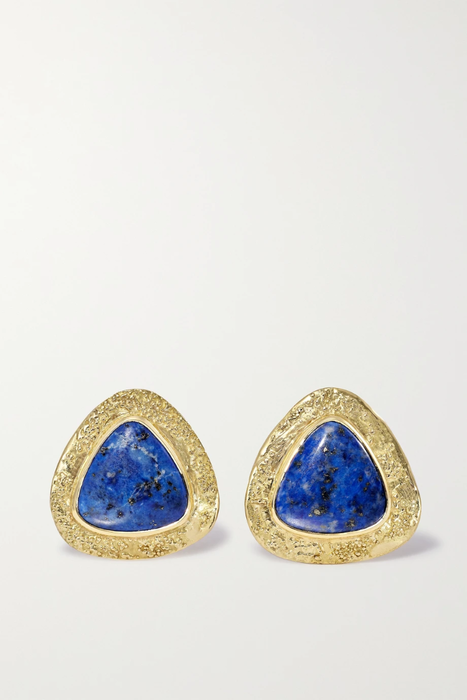 유럽직배송 ELIZABETH GAGE 18-karat gold lapis lazuli clip earrings 29419655932373279