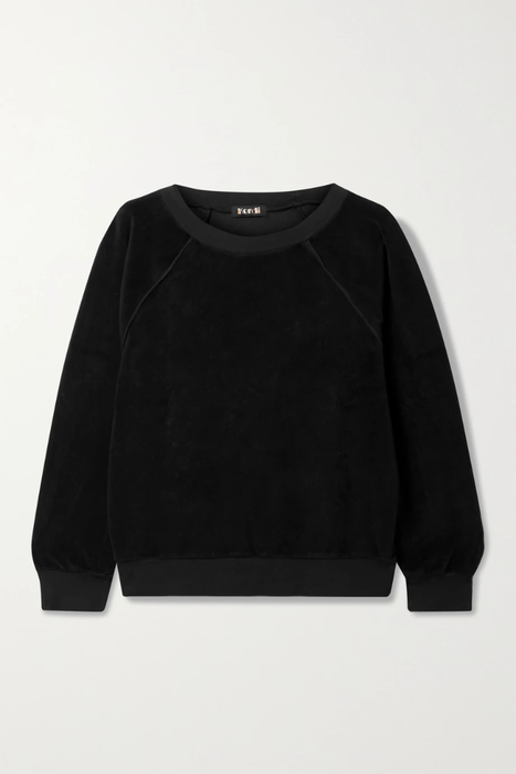 유럽직배송 SUZIE KONDI Cropped cotton-blend velour sweatshirt 560971904634952