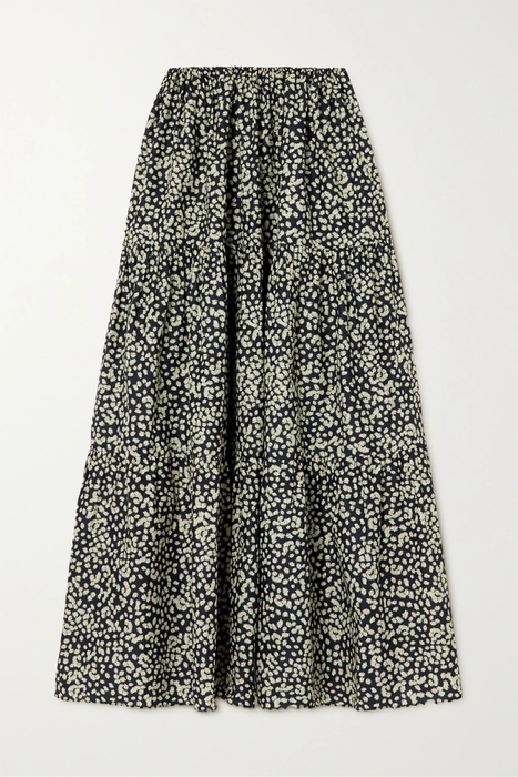 유럽직배송 마티유 스커트 MATTEAU + NET SUSTAIN tiered floral-print organic cotton-poplin maxi skirt 23841192565741864