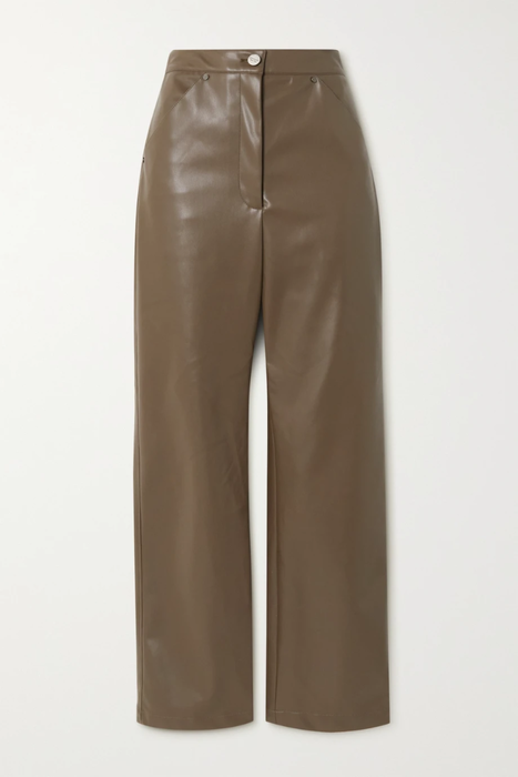 유럽직배송 드보 팬츠 DEVEAUX Eve faux leather straight-leg pants 24772899113293302