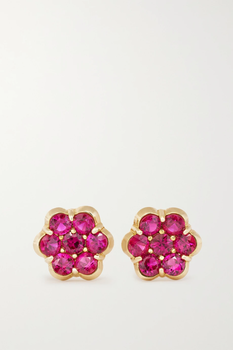 유럽직배송 BAYCO 18-karat gold ruby earrings 16114163150831753