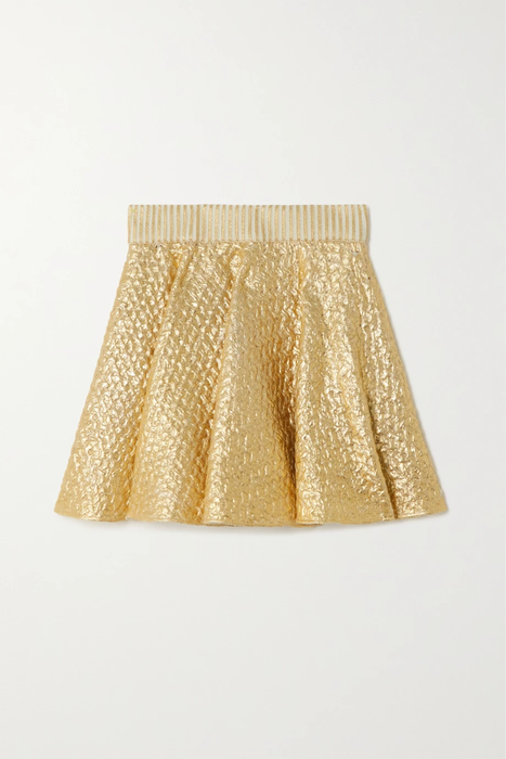 유럽직배송 발렌티노 미니스커트 VALENTINO Pleated metallic coated wool-blend mini skirt 16114163150985107