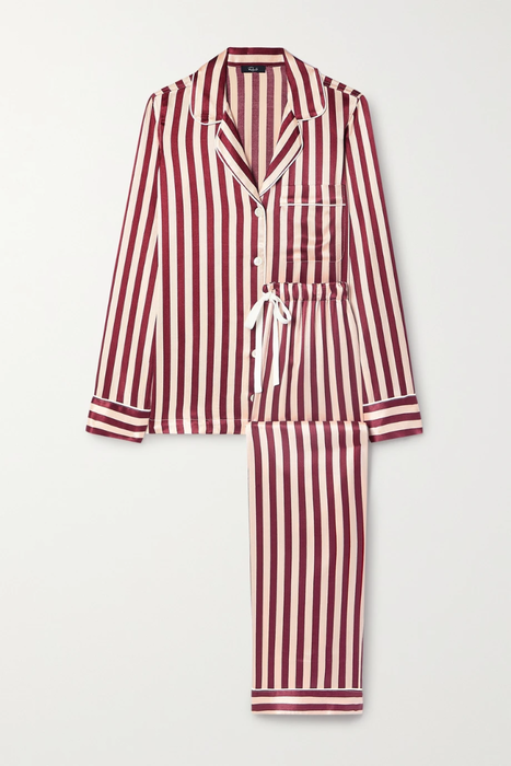 유럽직배송 레일즈 파자마 세트 RAILS Alba striped satin-twill pajama set 24772899113047945