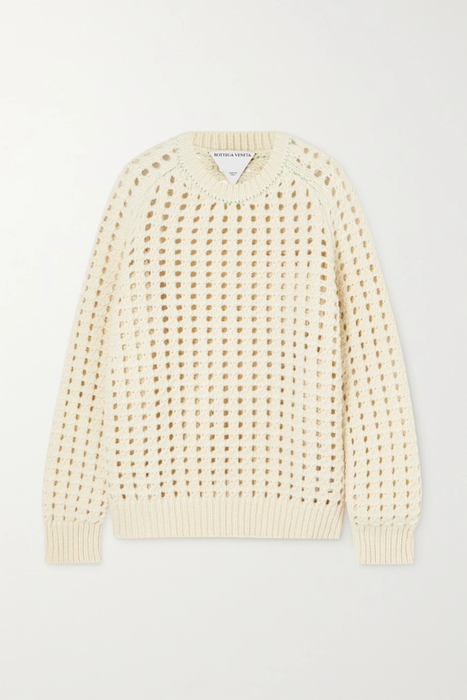 유럽직배송 보테가베네타 BOTTEGA VENETA Open-knit wool sweater 10163292707690876