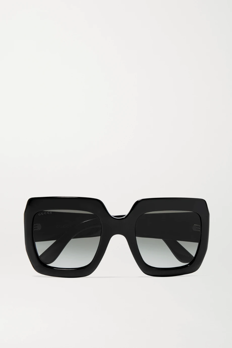 유럽직배송 구찌 GUCCI EYEWEAR Pop Web oversized square-frame acetate sunglasses 2499567820127055