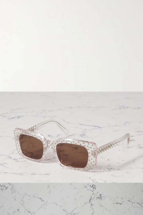 유럽직배송 셀린느 CELINE EYEWEAR Square-frame Swarovski crystal-embellished acetate sunglasses 25185454455764063