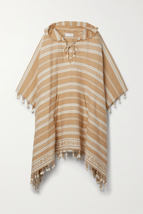 유럽직배송 짐머만 ZIMMERMANN Andie hooded shell-embellished striped cotton and linen-blend kaftan 22250442025748825