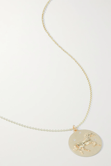 유럽직배송 STAR ANIMAL SUNDAYS Whale 10-karat gold multi-stone necklace 25185454456277702