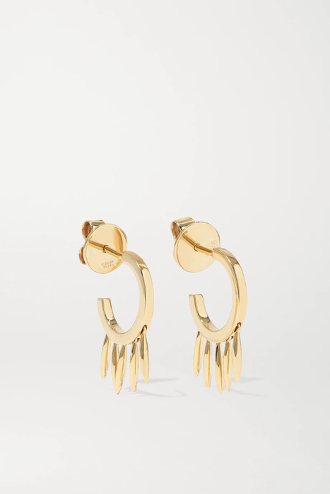 유럽직배송 일레아나마크리 귀걸이 ILEANA MAKRI Grass Clipping 18-karat gold hoop earrings 25458910981672270