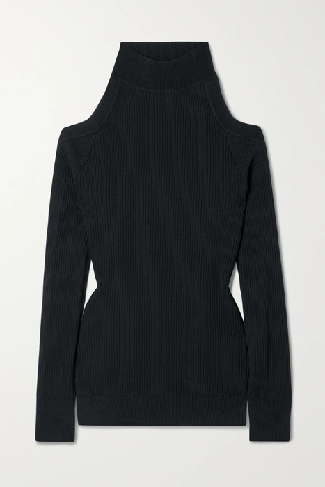 유럽직배송 몬세 MONSE Open-back ribbed-knit turtleneck sweater 15546005222136234