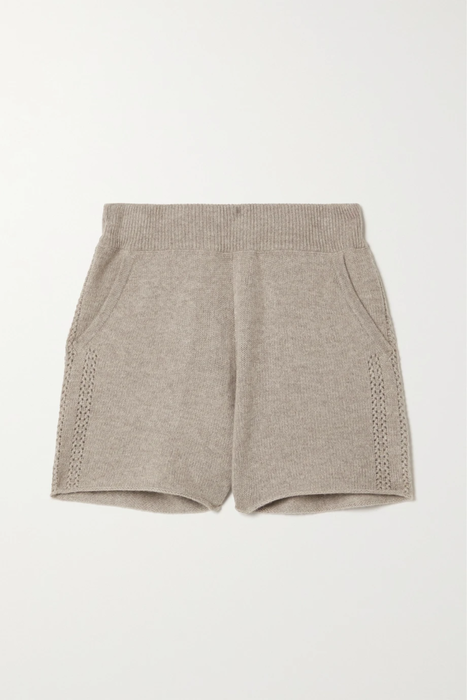유럽직배송 르카샤 LE KASHA Morzine pointelle-knit organic cashmere shorts 29419655932420016
