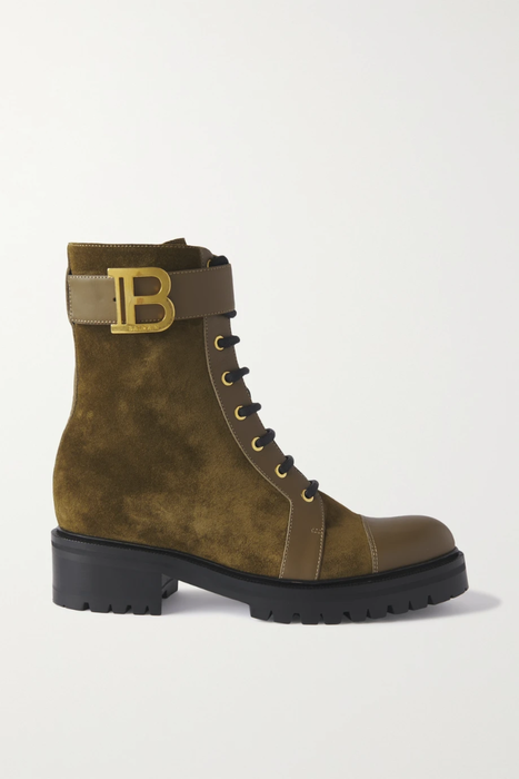유럽직배송 발망 앵클부츠 BALMAIN Ranger leather and suede ankle boots 24772899113447980