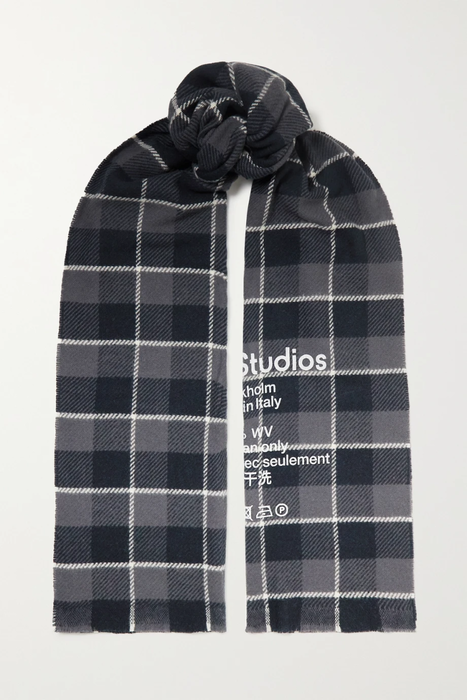 유럽직배송 아크네스튜디오 ACNE STUDIOS Printed checked wool scarf 19971654707591981