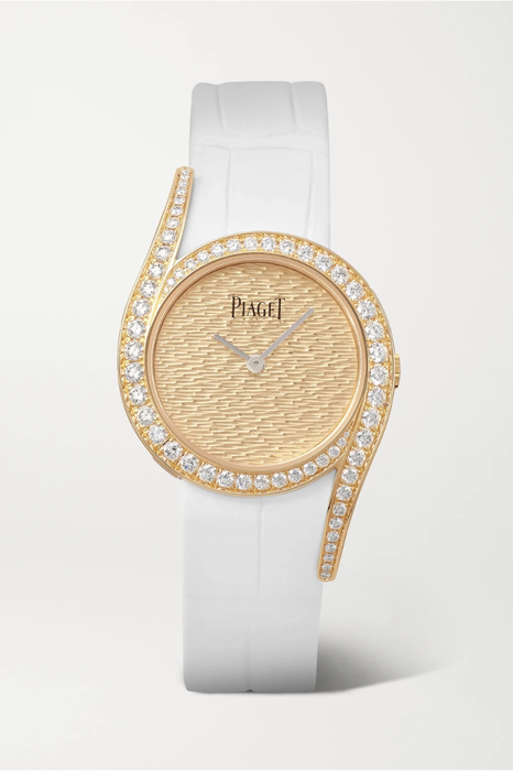 유럽직배송 피아제 PIAGET Limelight Gala Limited Edition Automatic 32mm 18-karat rose gold, alligator and diamond watch 16114163150982425