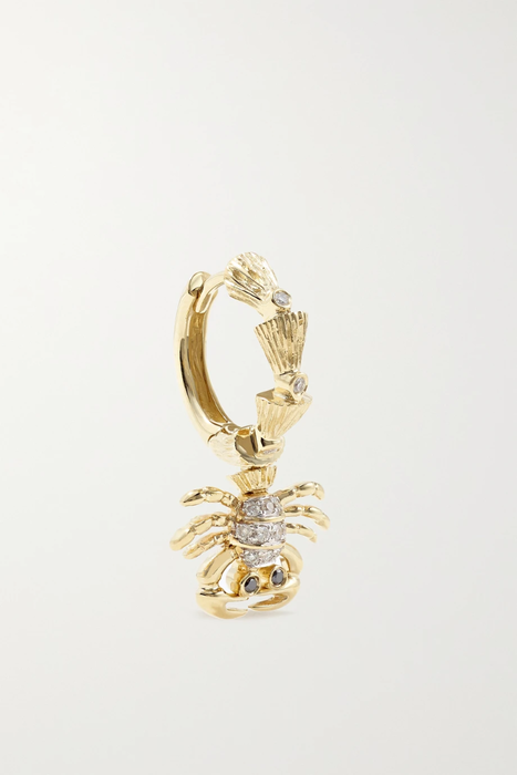 유럽직배송 이본레옹 귀걸이 YVONNE LÉON 9-karat gold diamond single hoop earring 10163292708497501